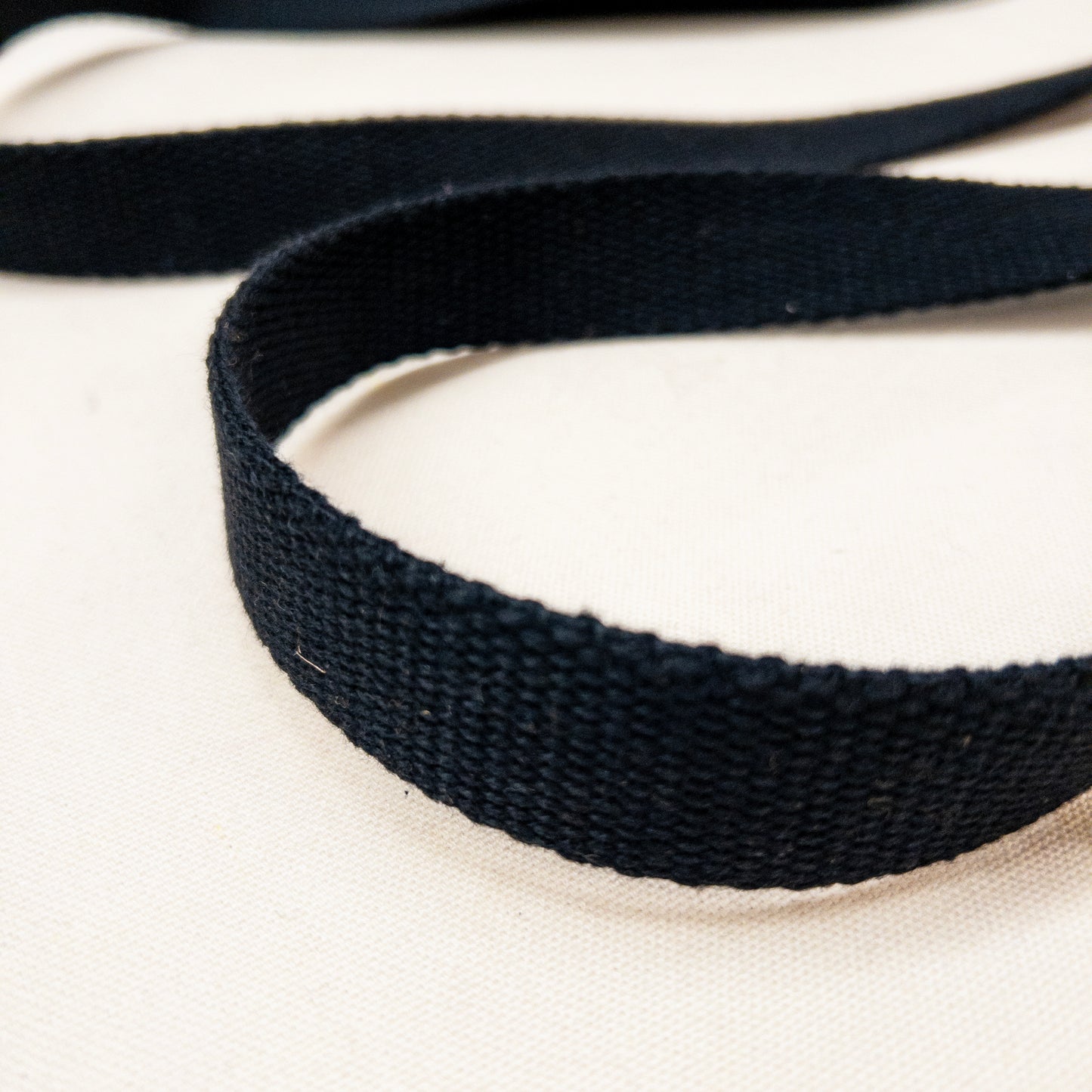1" Cotton Black Webbing