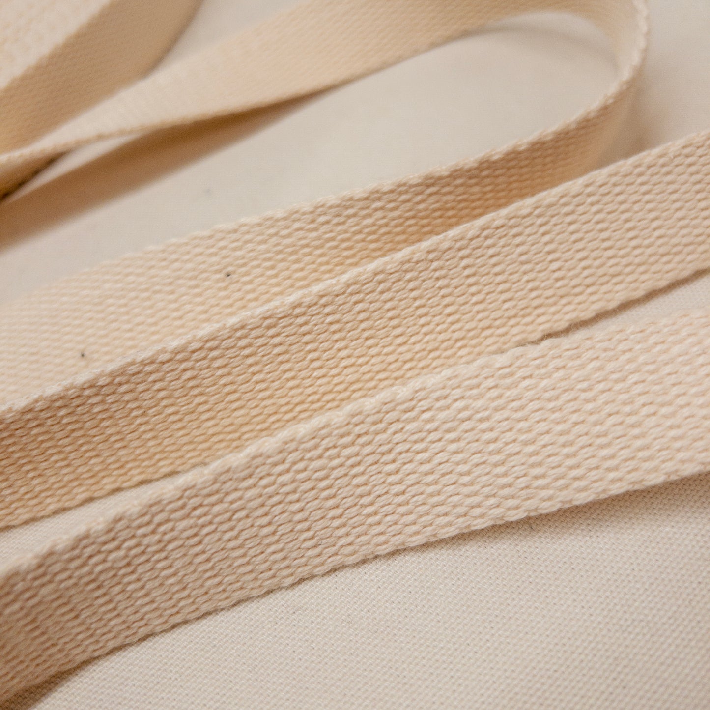 1" Cotton Ecru Webbing
