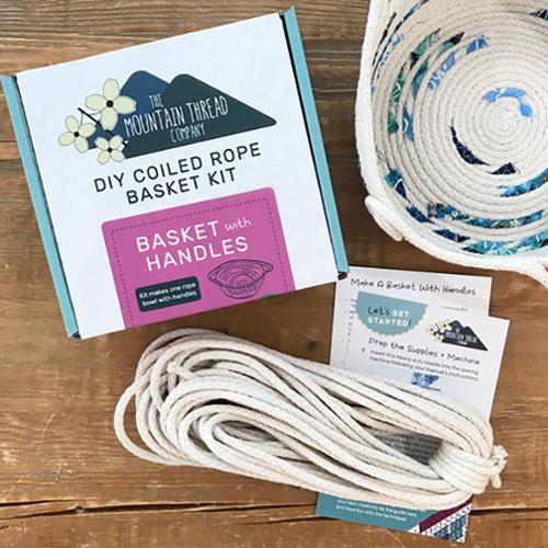 Coiled Rope Kit Basket with Handles