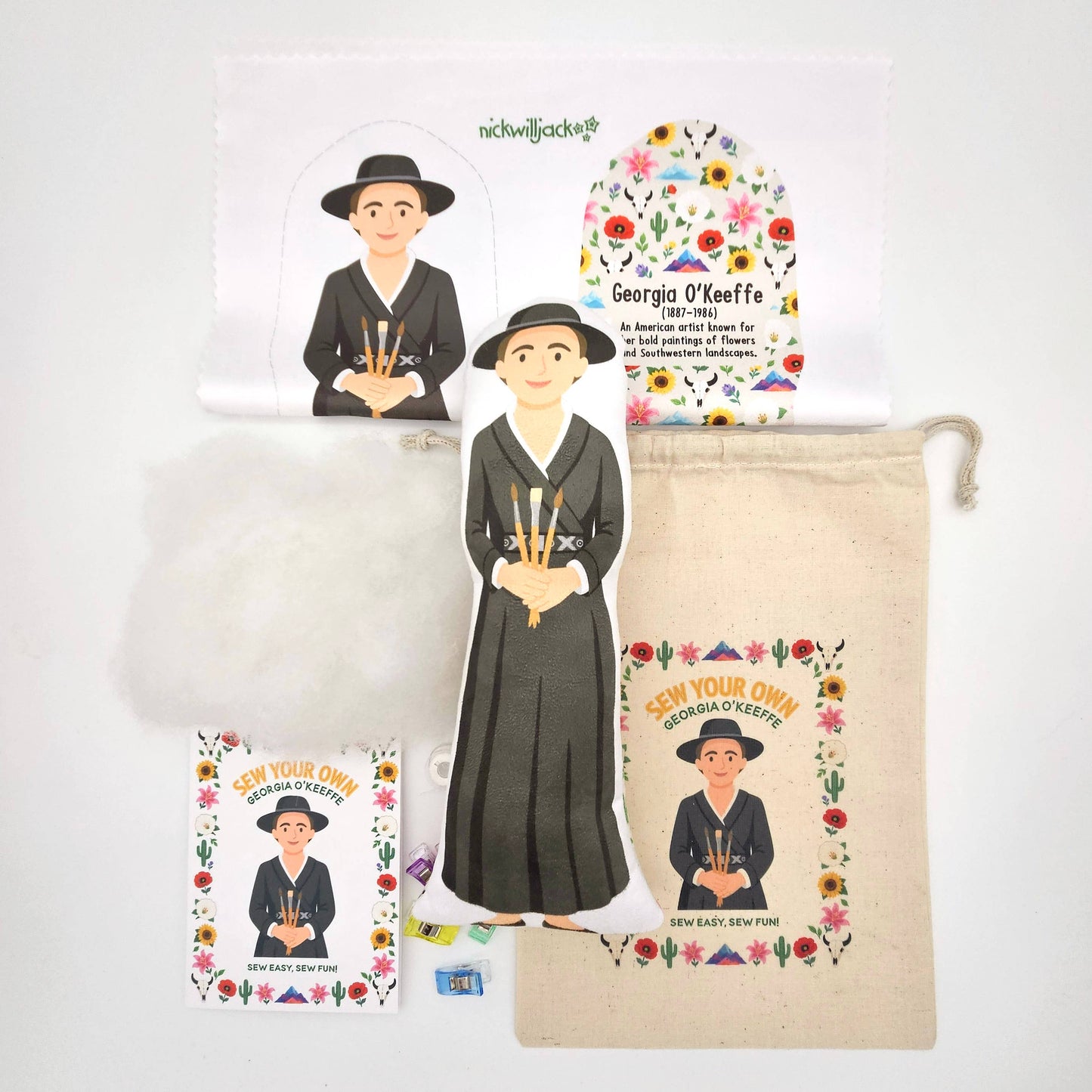 Sew Your Own Georgia O'Keeffe Doll Kit