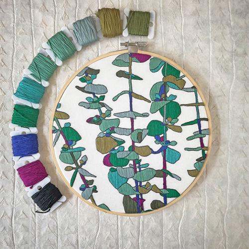 Embroidery Kit: Eucalyptus 8"