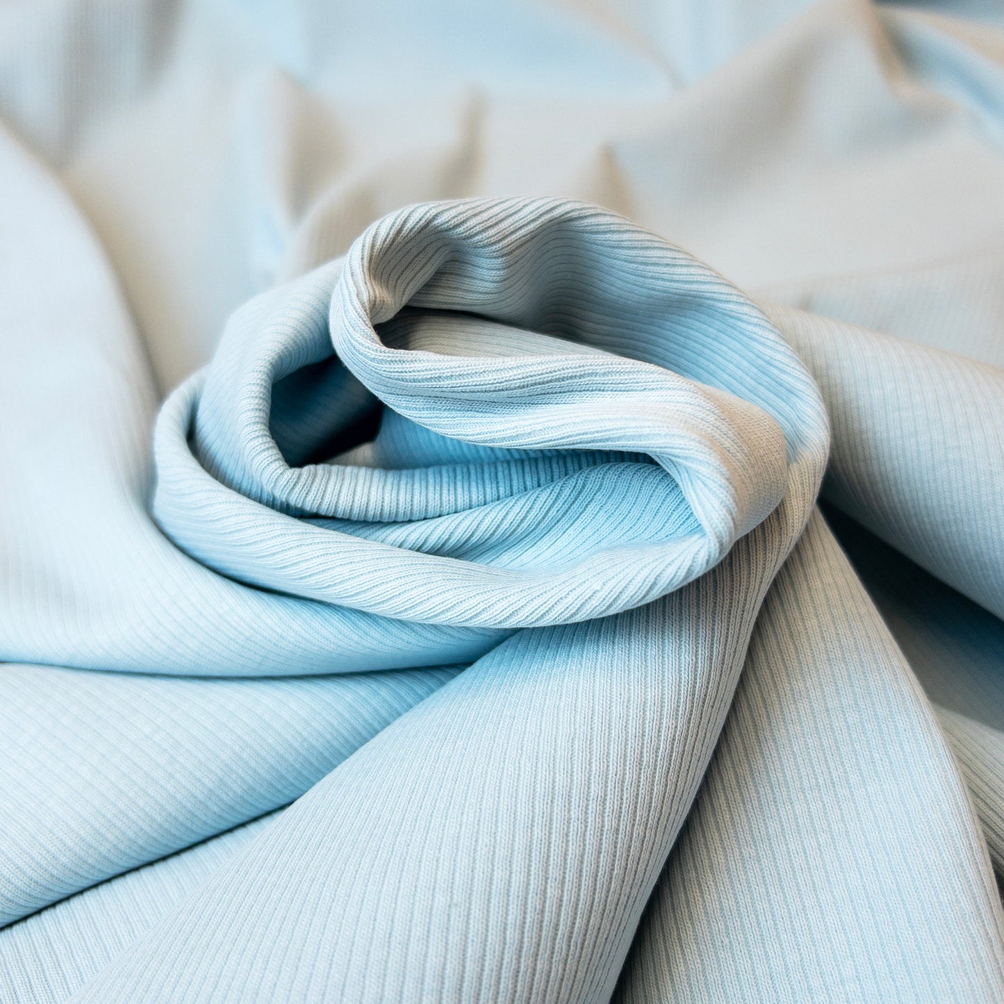 Rib Jersey in Light Blue