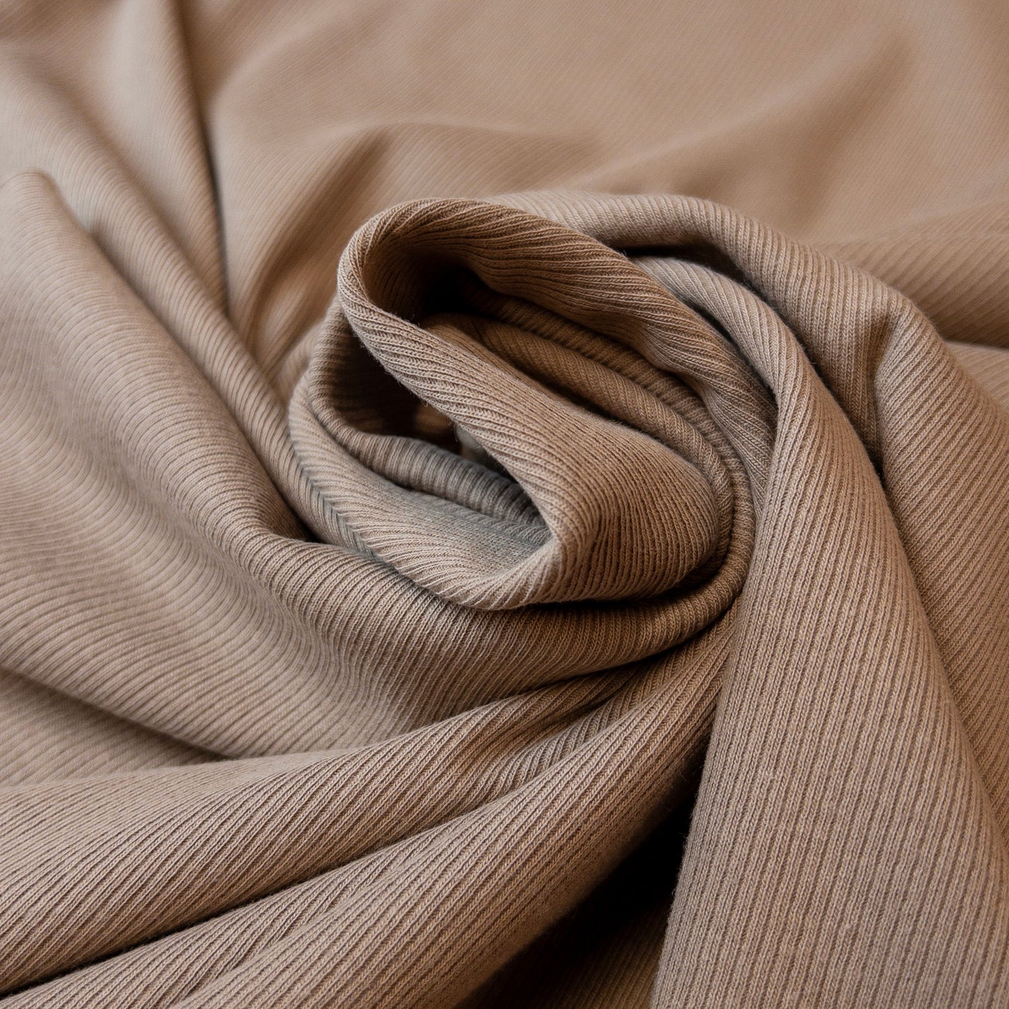 Rib Jersey in Taupe