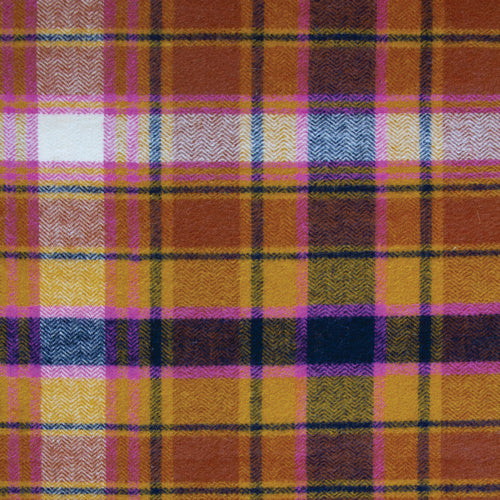 Herringbone Flannel in Chevron Plaid Toffee