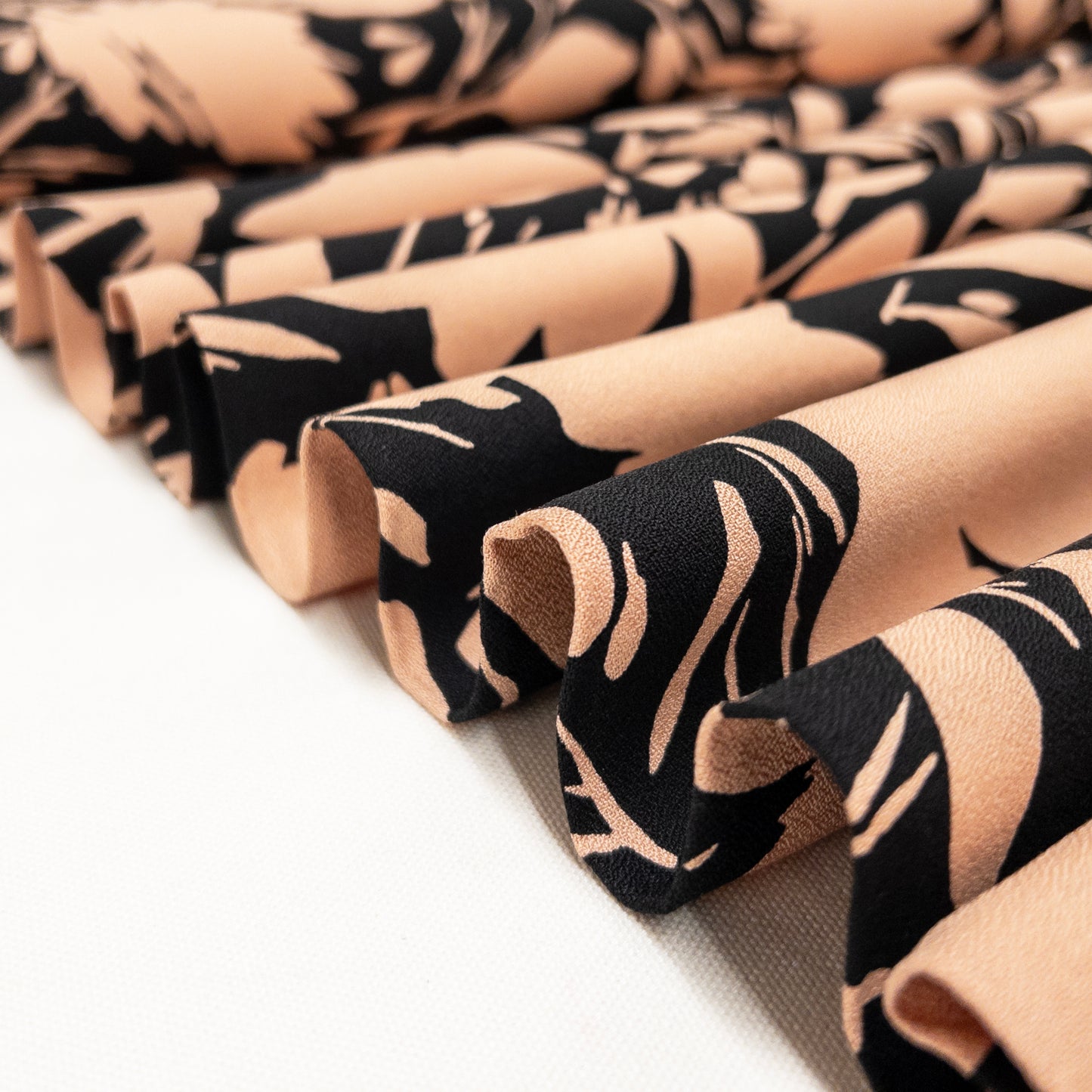 Floral Shade Viscose Crepe in Rose