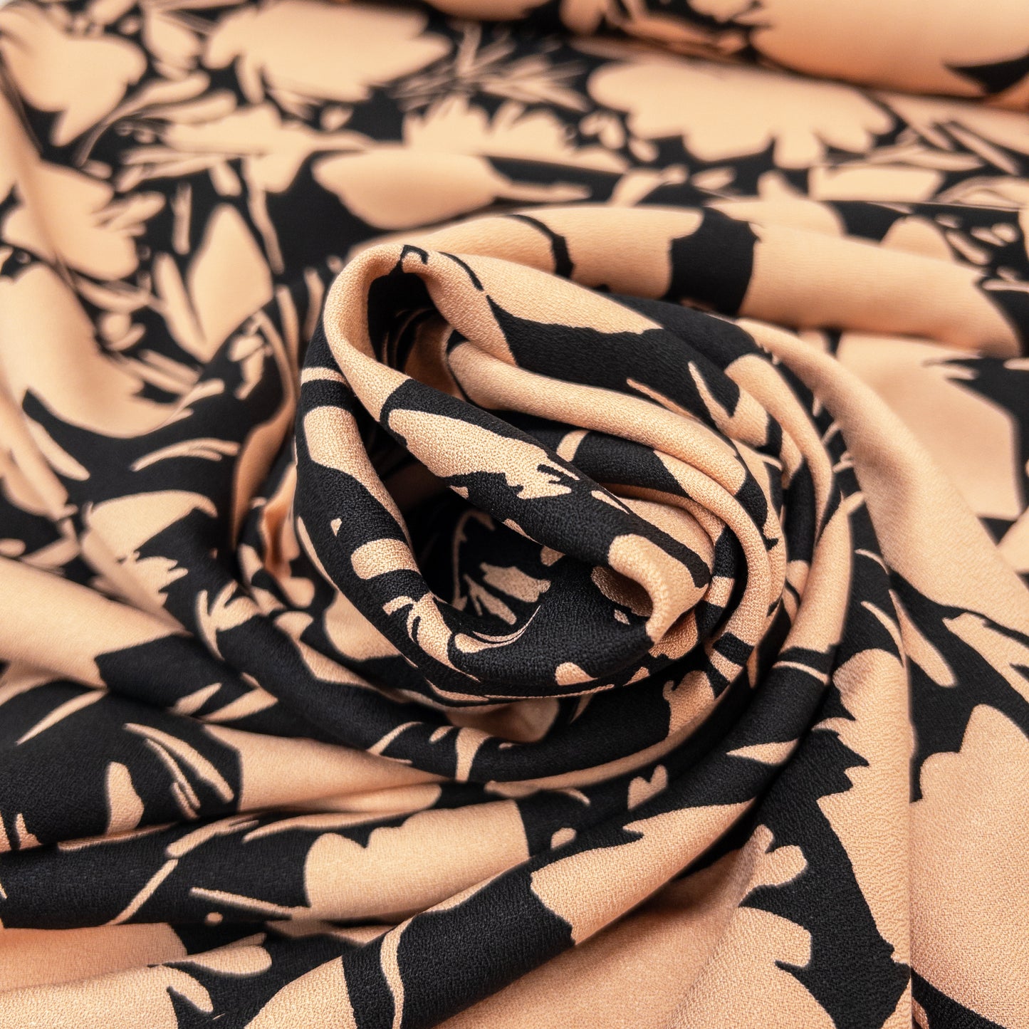 Floral Shade Viscose Crepe in Rose