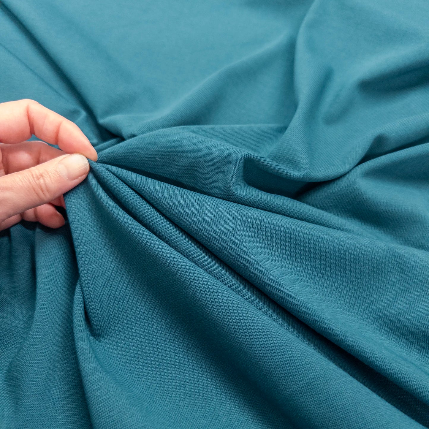 100% Cotton Jersey in Dark Sea - 6.7oz