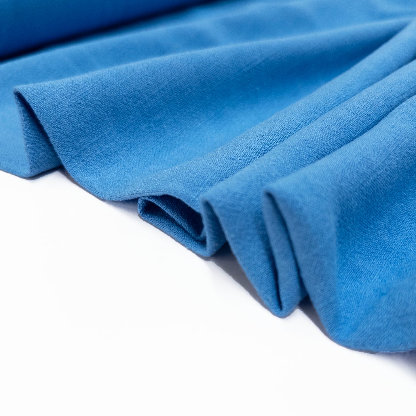 Linen Viscose Noil in Mykonos Blue