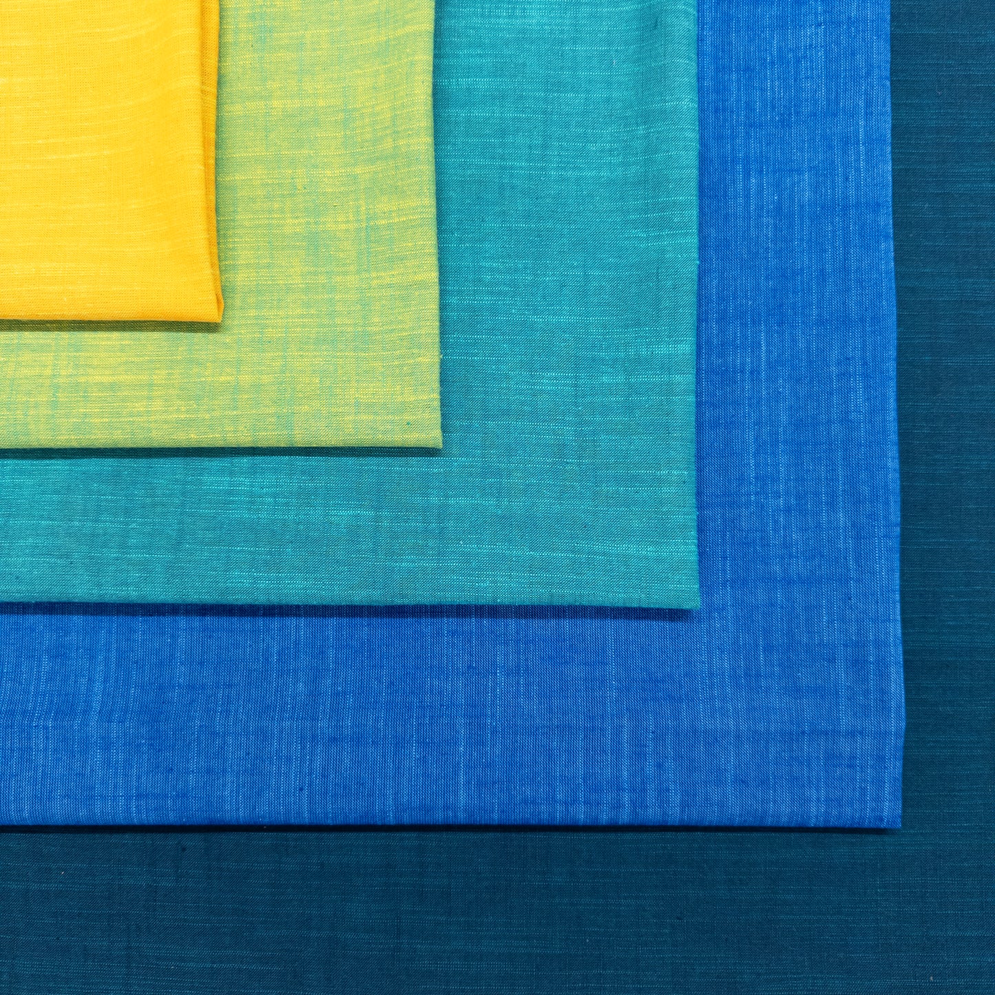 Handloom Cotton in Lapis Lazuli