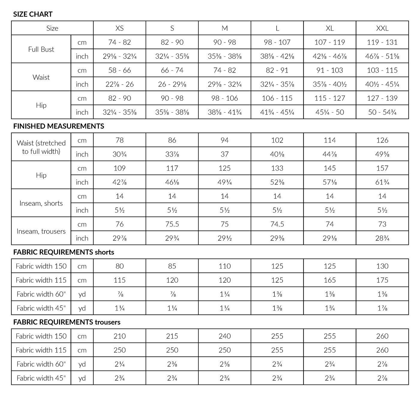 AULIO elastic waist shorts & trousers