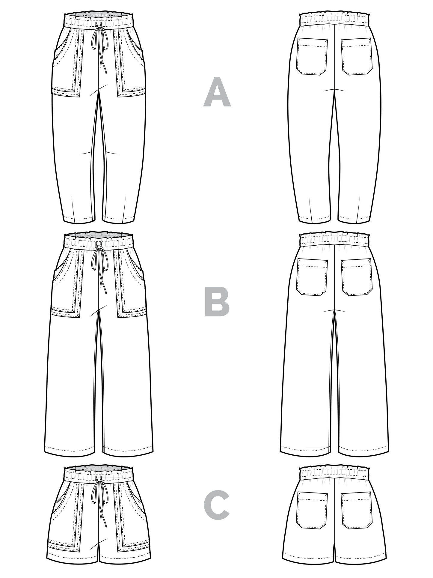Sepia Pants + Shorts Pattern