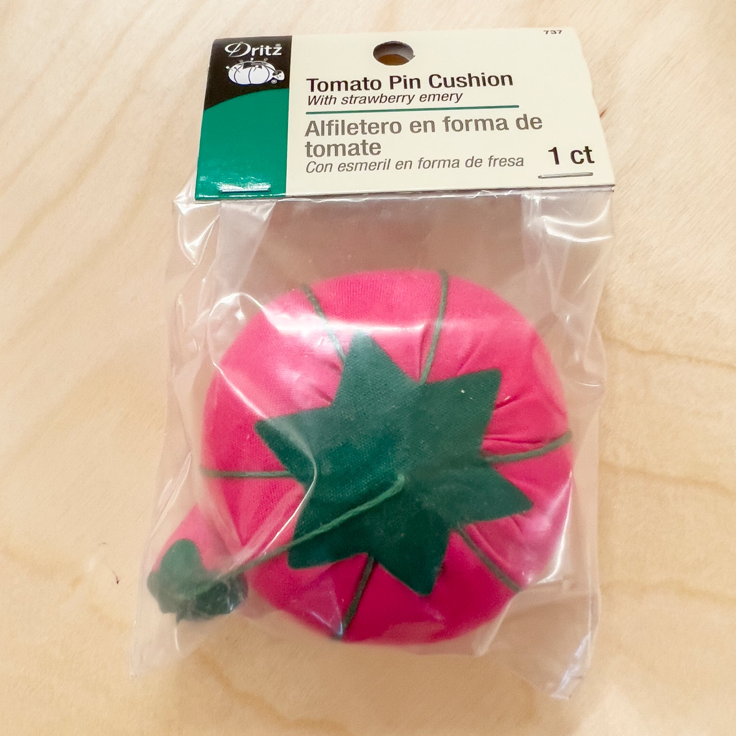 Tomato Pincushion with Strawberry Emery