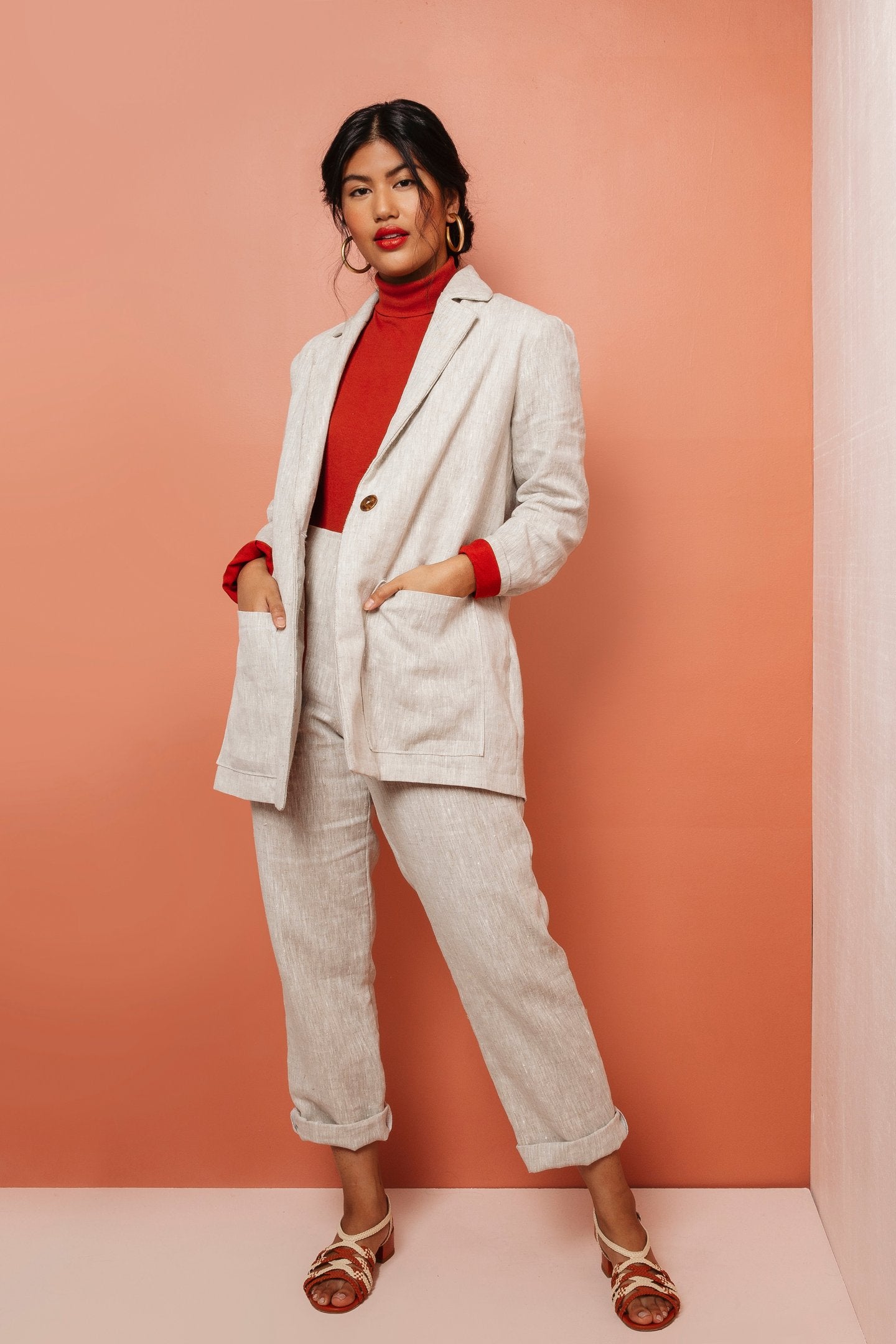 Heather blazer sewing pattern by Friday Pattern Company