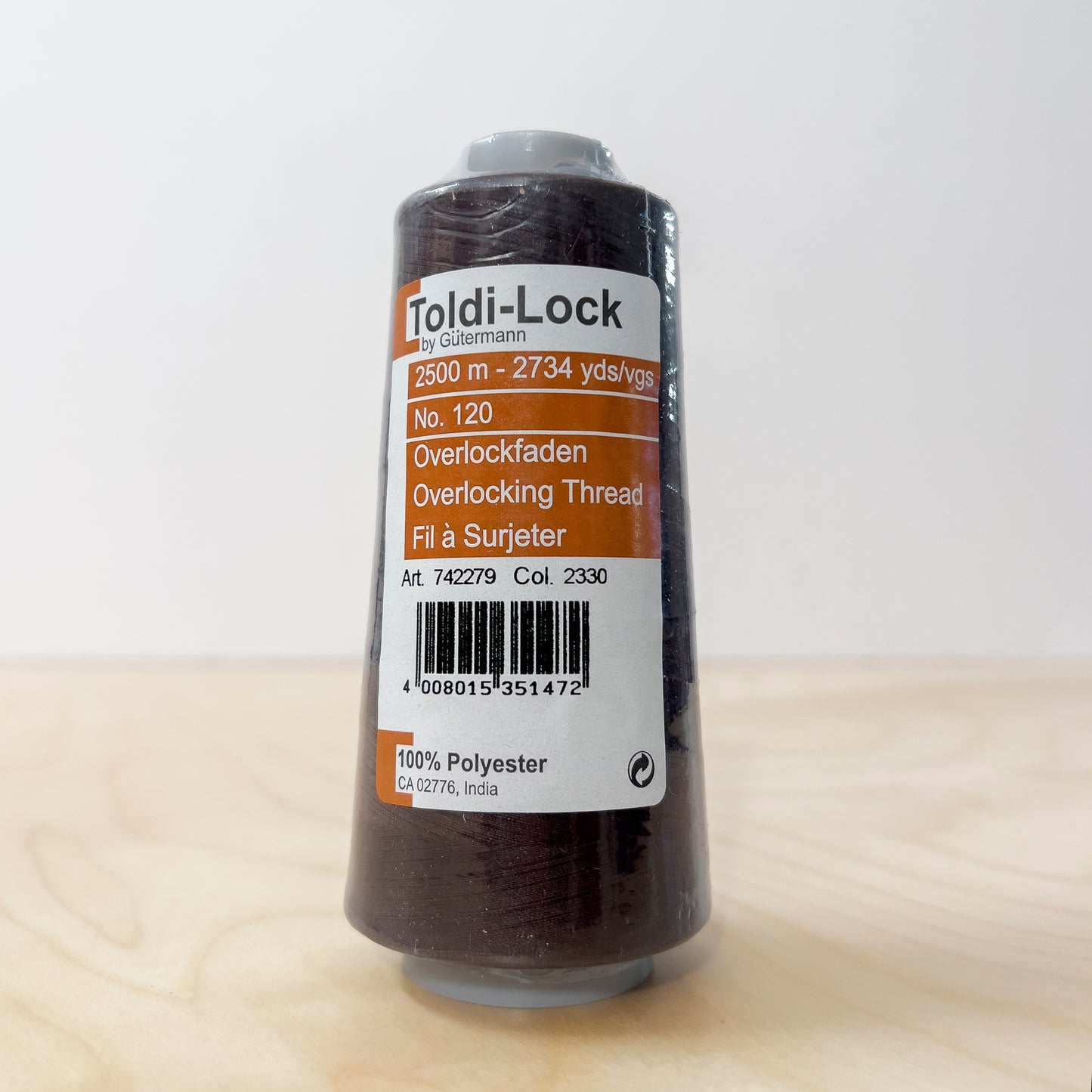 Toldi-Lock Serger Thread in Walnut #2330