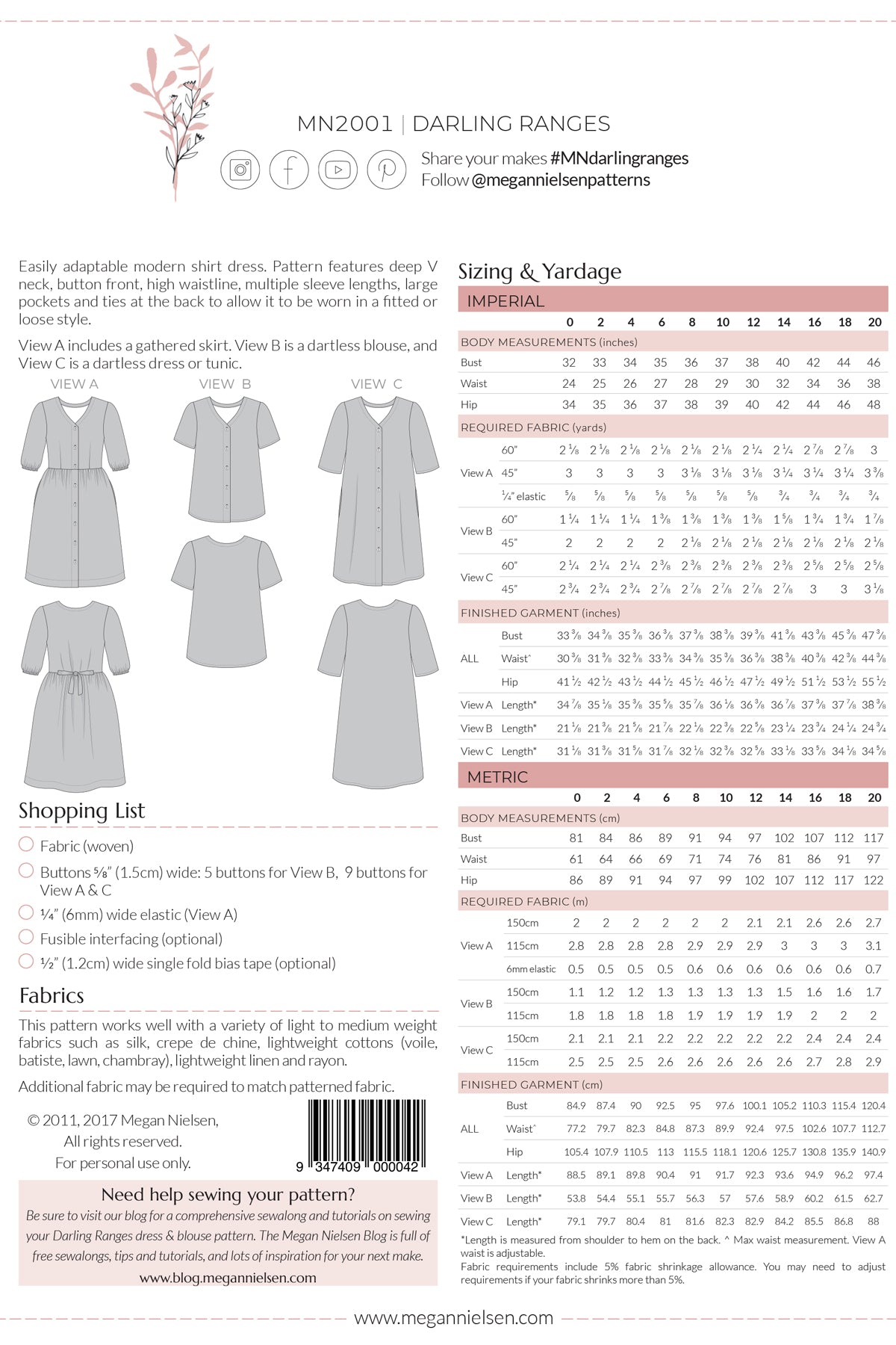 Darling Ranges Dress and Blouse