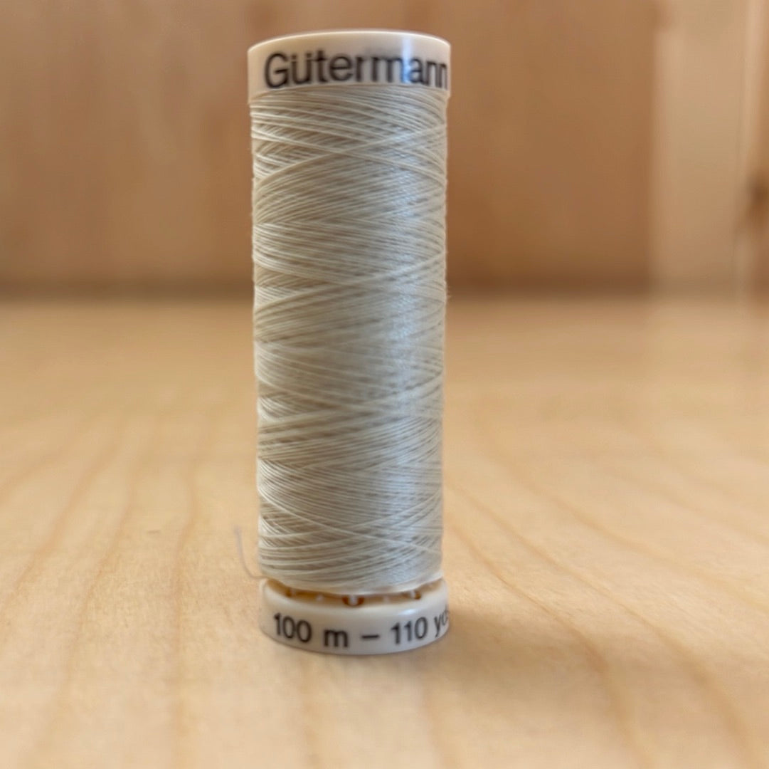 Gutermann Sew All Thread, Cream Gutermann Polyester Thread, off