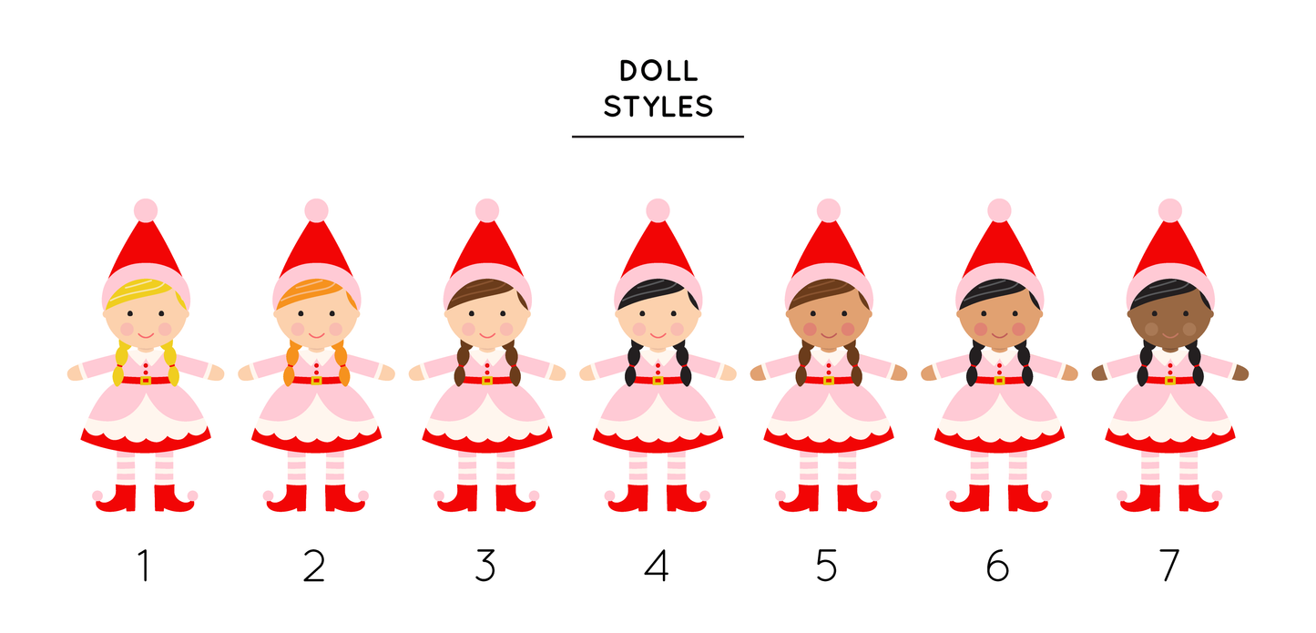 Custom Christmas Elf Doll Sewing Kit : Style 25