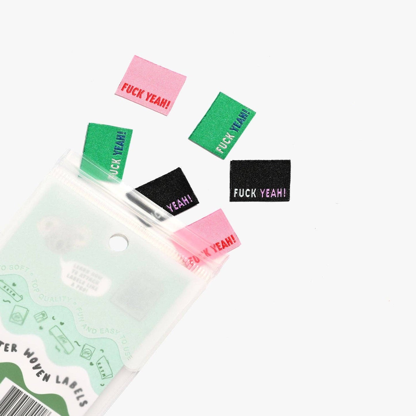 Fuck Yeah! Woven Labels | Case of 6 Units