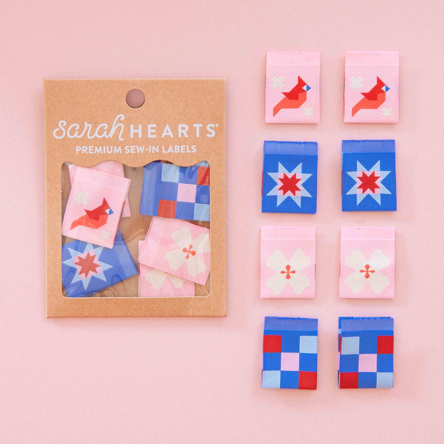 NC Quilt Block Multipack Woven Sewing Labels