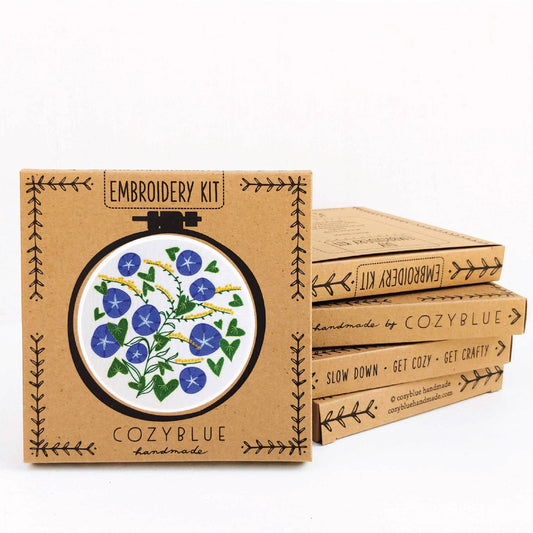 Morning glory embroidery kit
