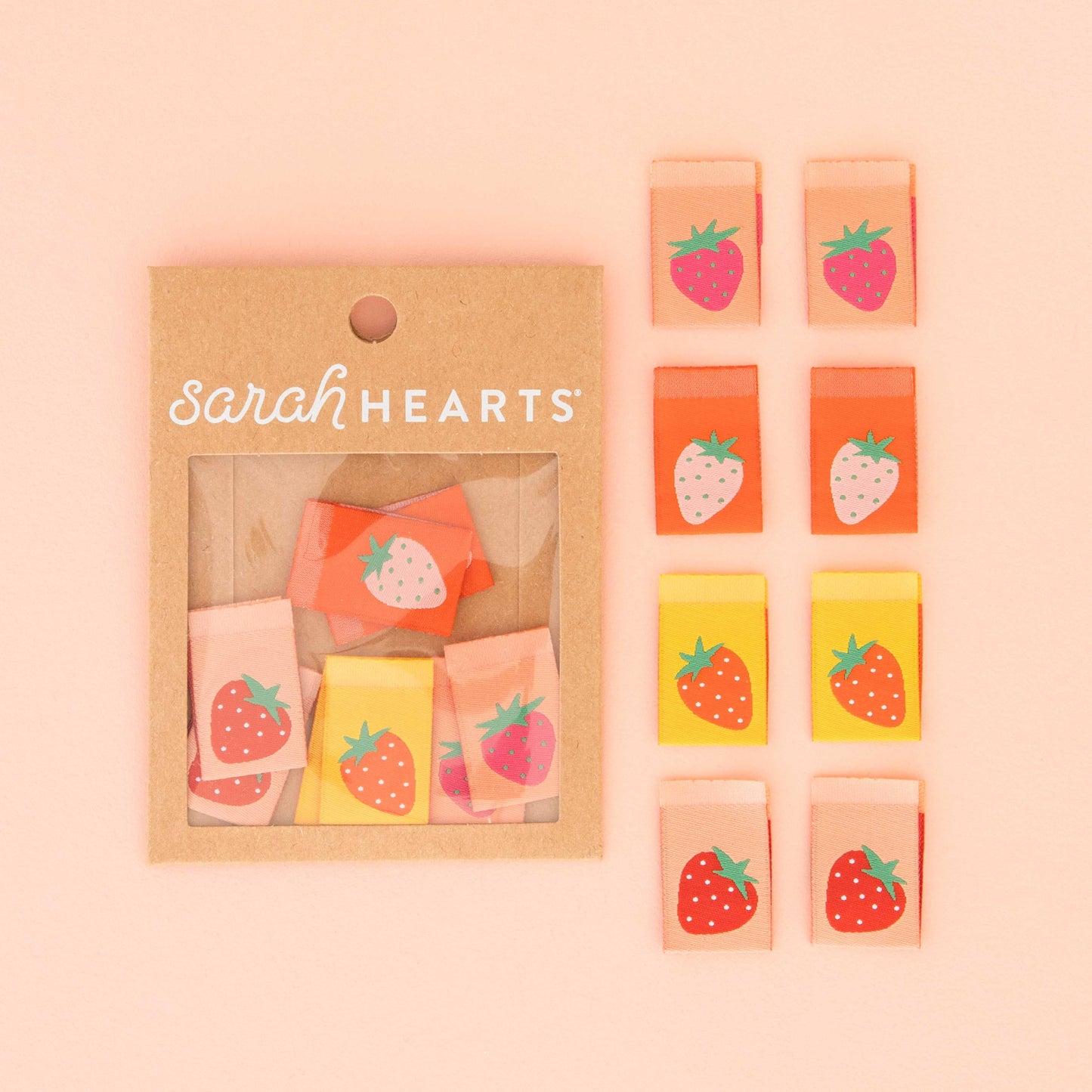 Strawberry Multipack - Woven Sewing Labels