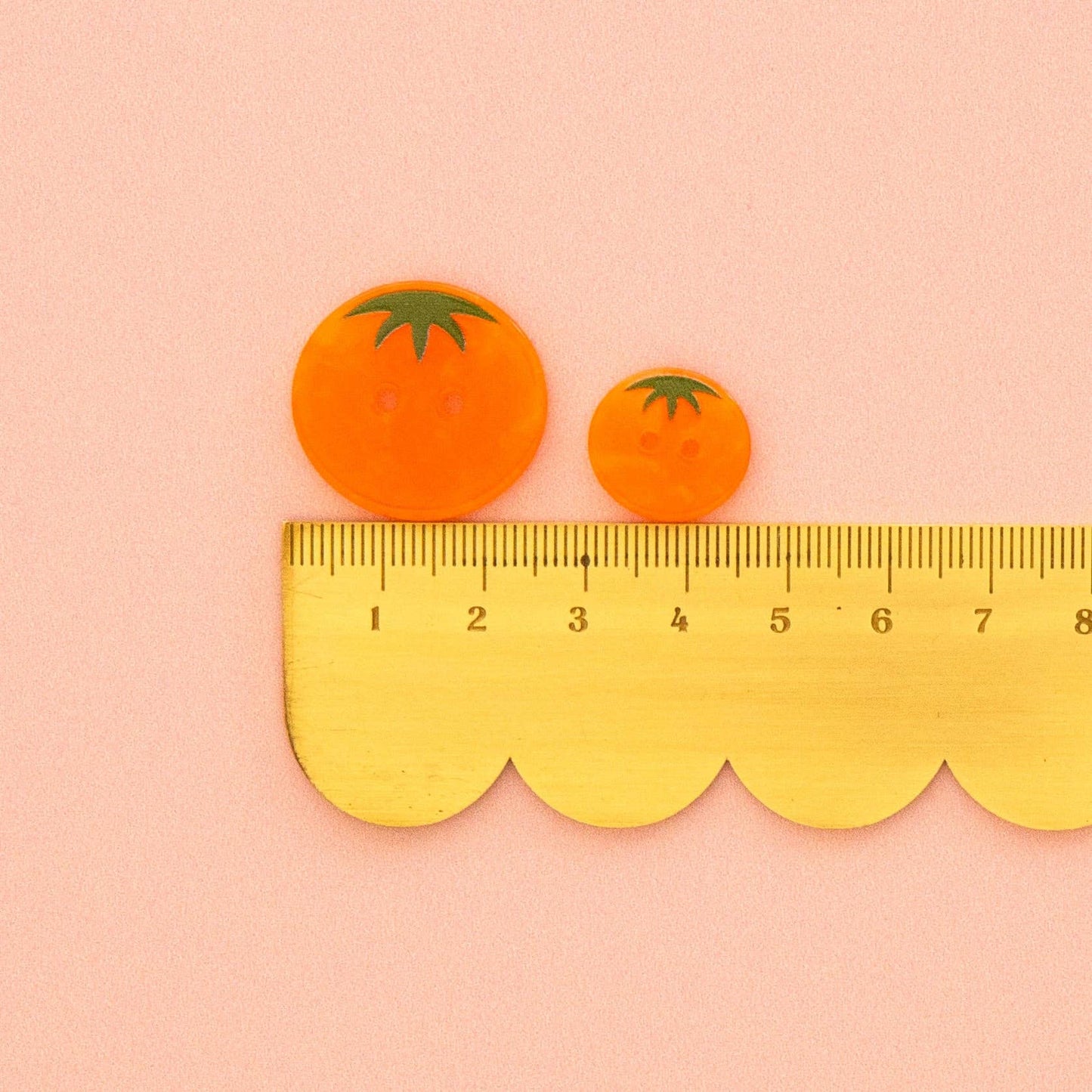 Orange Heirloom Tomato Small 5/8" Buttons