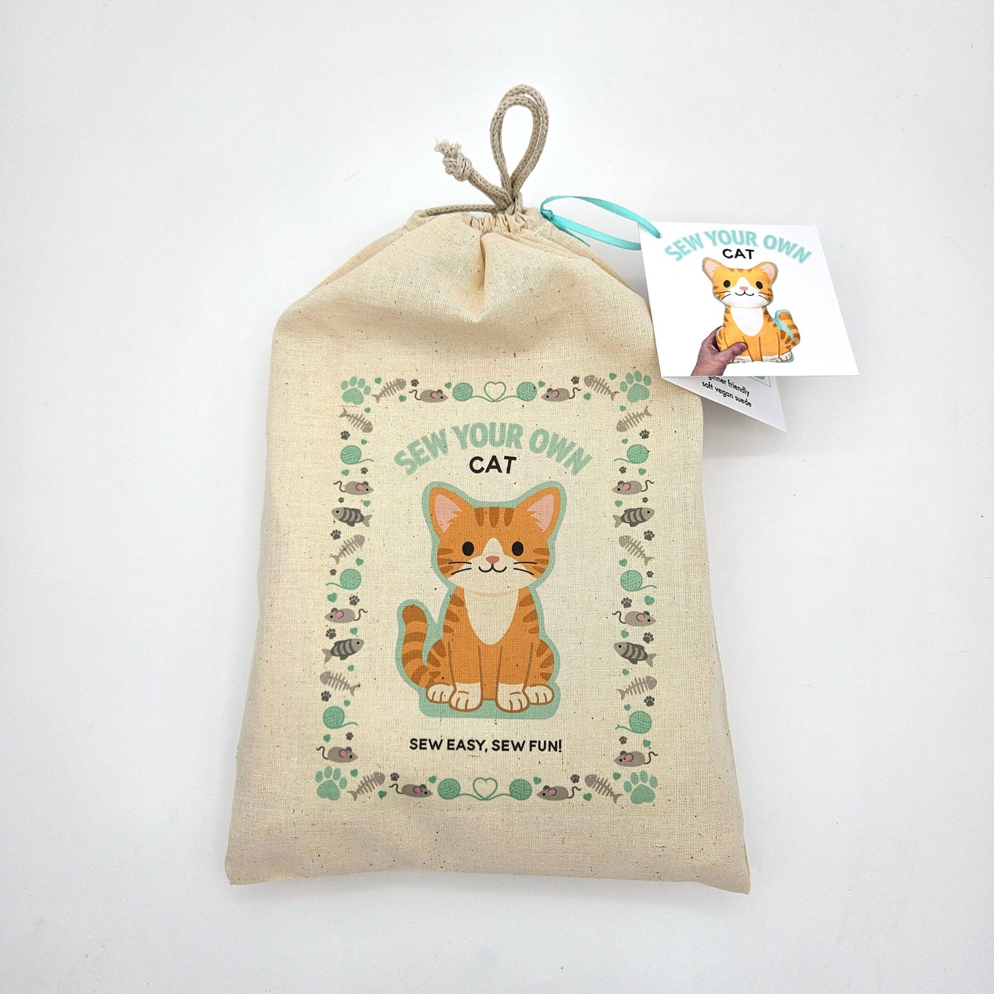 Sew Your Own Cat Kit - Orange Cat: COMPLETE KIT