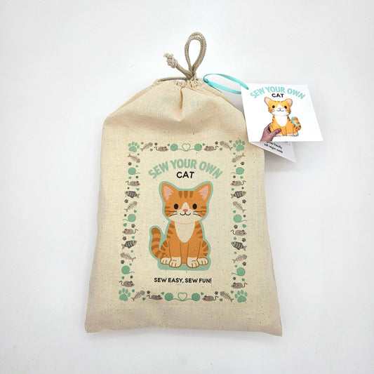 Sew Your Own Cat Kit - Orange Cat: COMPLETE KIT