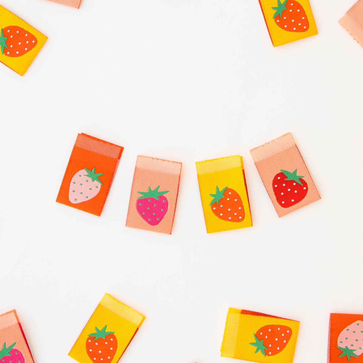 Strawberry Multipack - Woven Sewing Labels