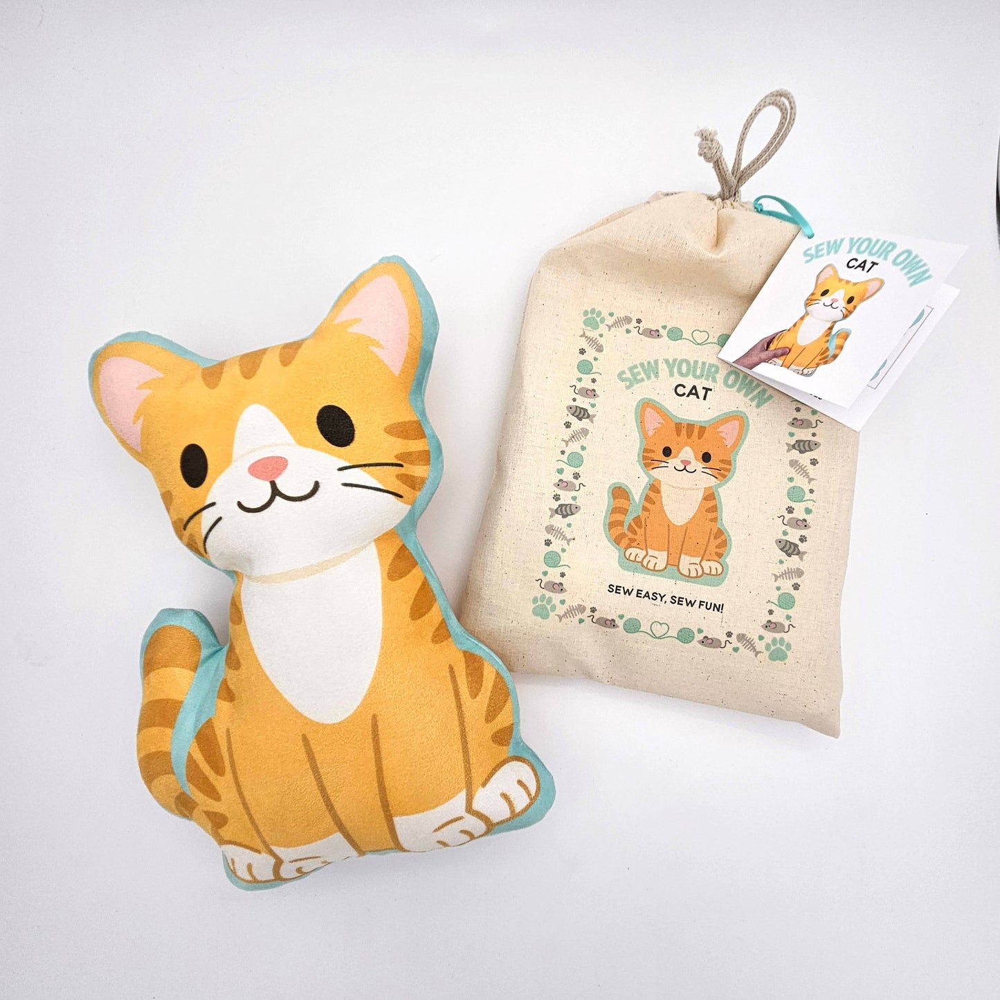 Sew Your Own Cat Kit - Orange Cat: COMPLETE KIT