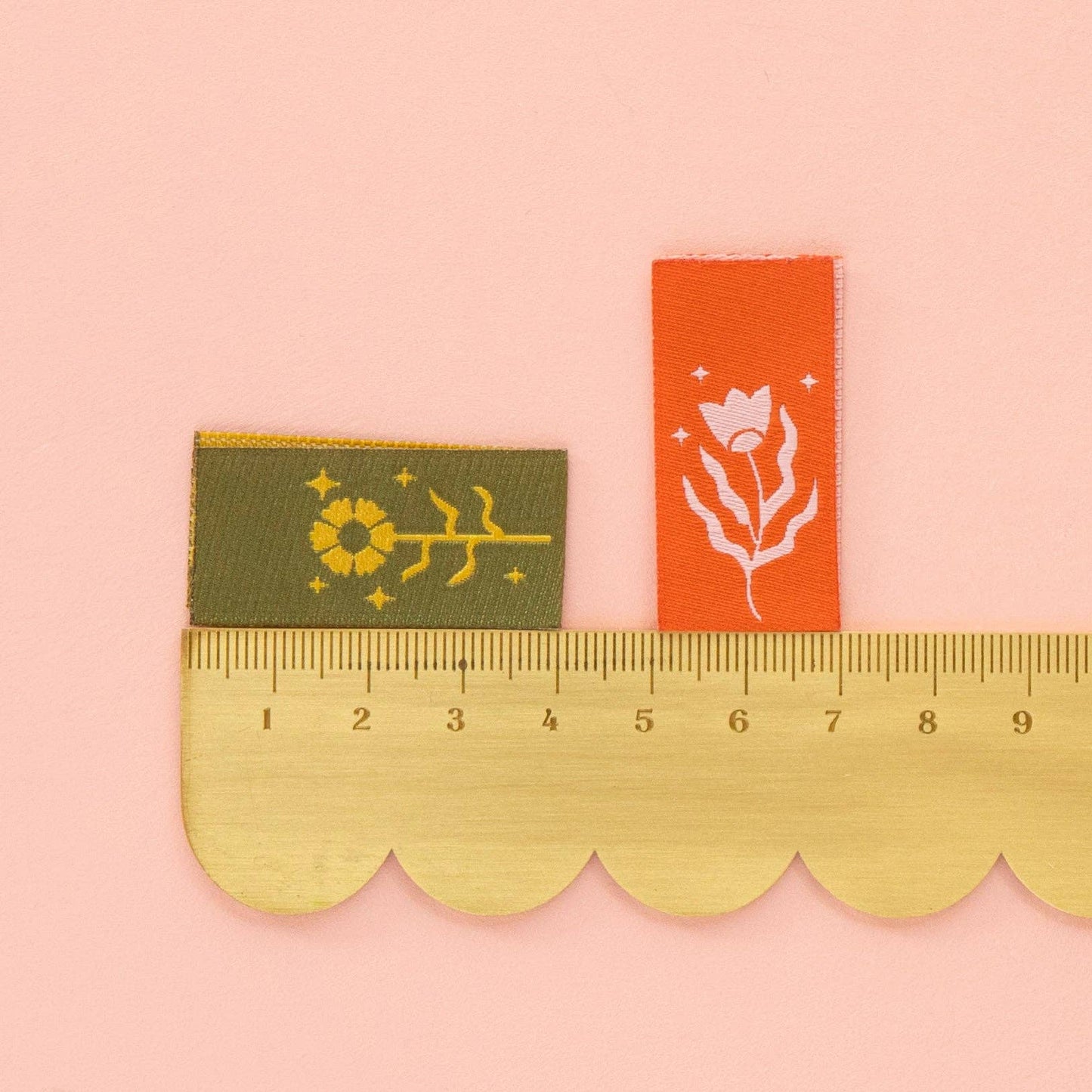 Floral Design - Woven Sewing Labels