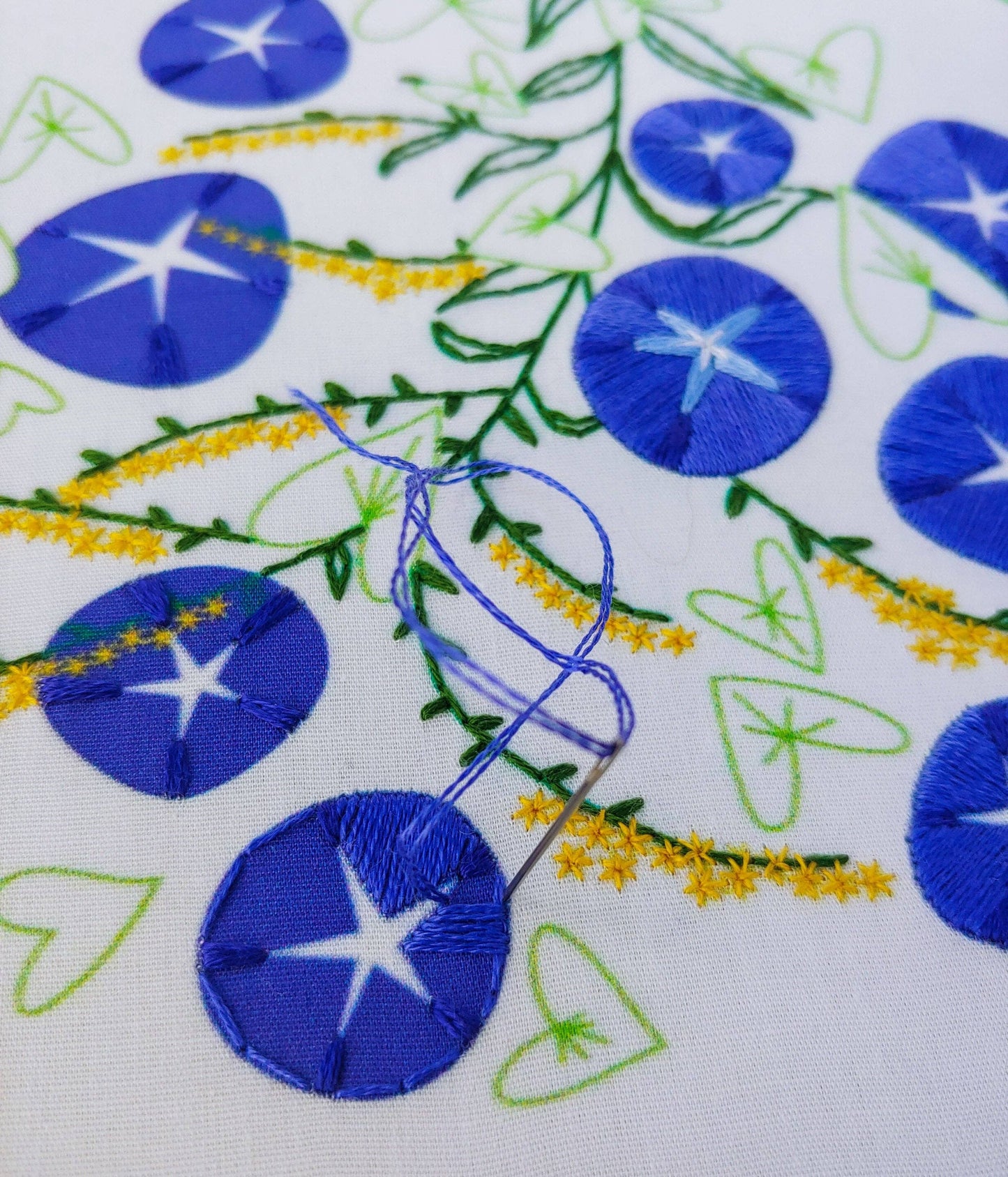 Morning glory embroidery kit