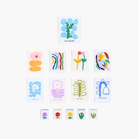 Full Bloom | Claire Ritchie X Katm Sew-In Labels | Case of 6
