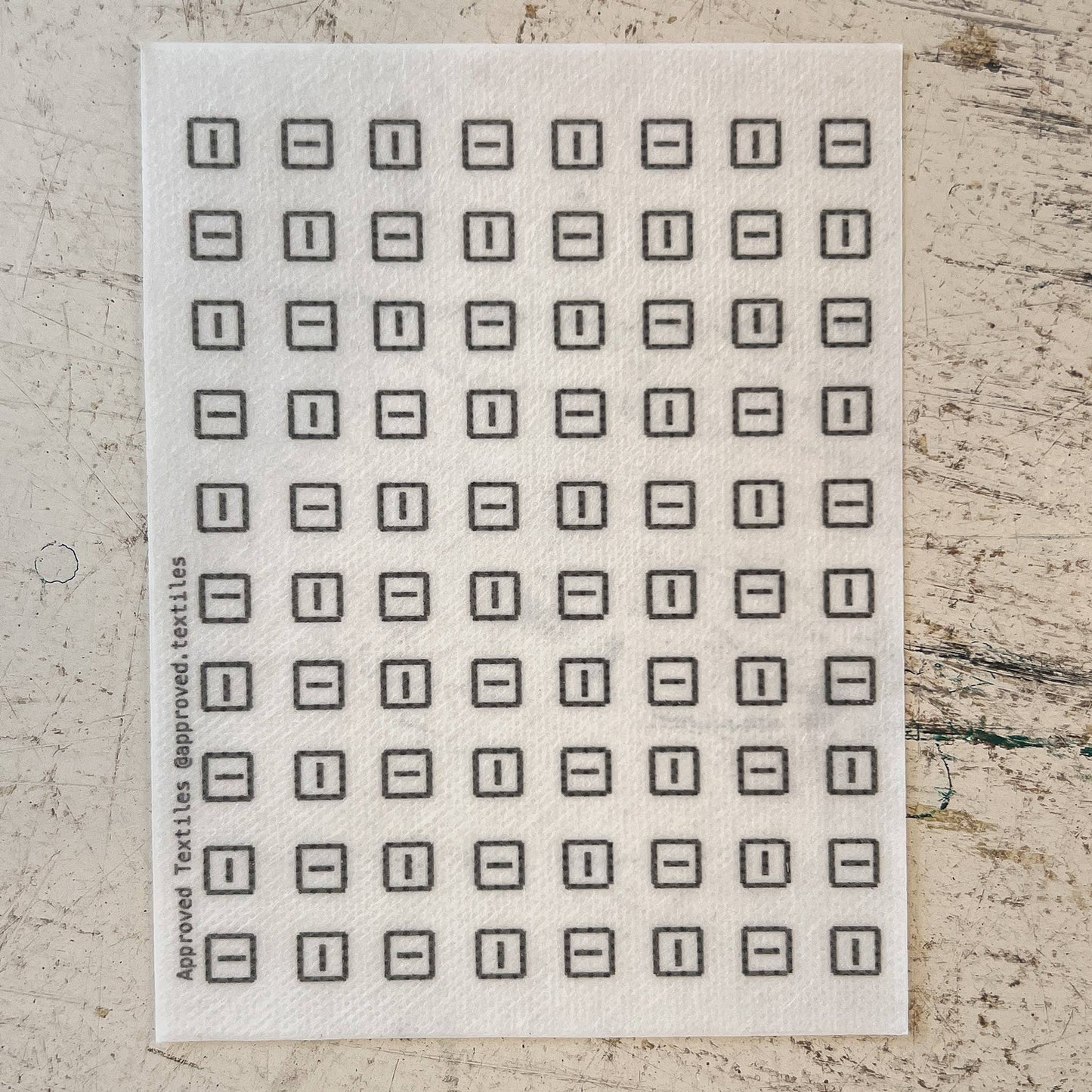 Little Squares - Minimal Mending + Embellishment Transfer