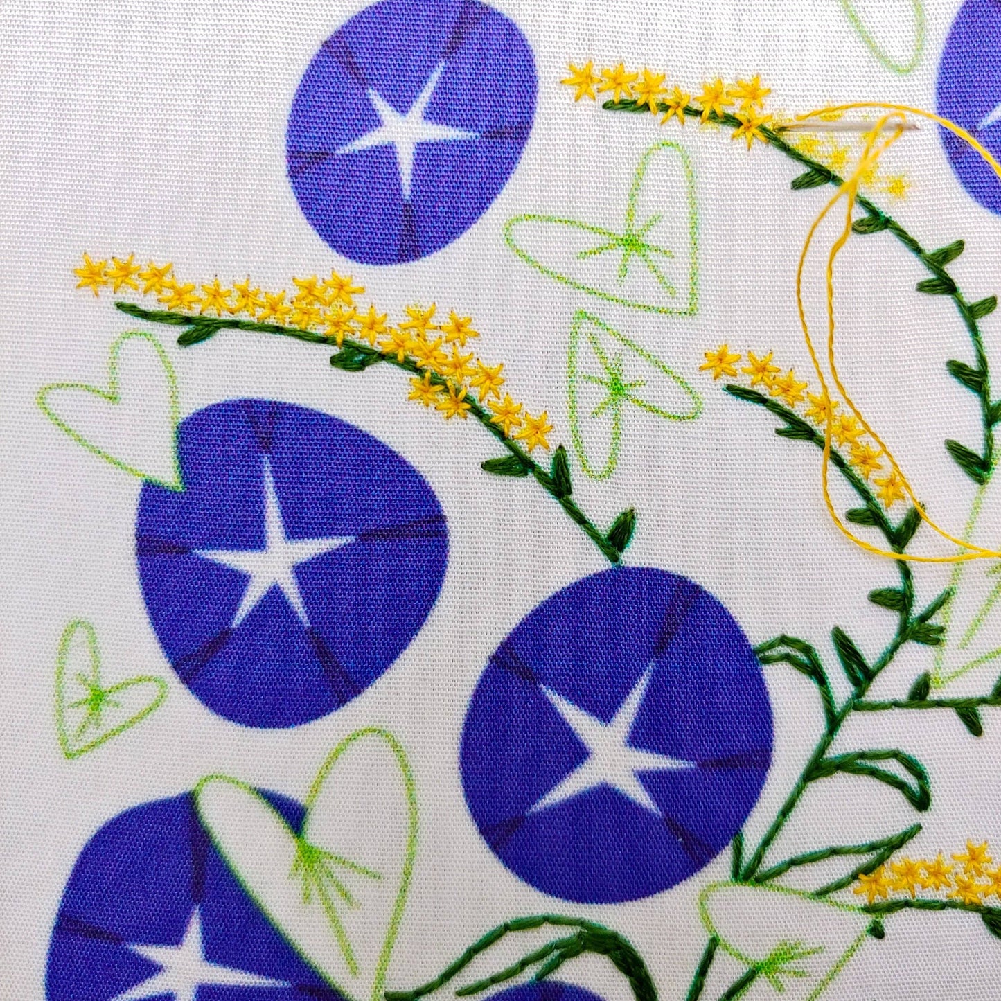 Morning glory embroidery kit