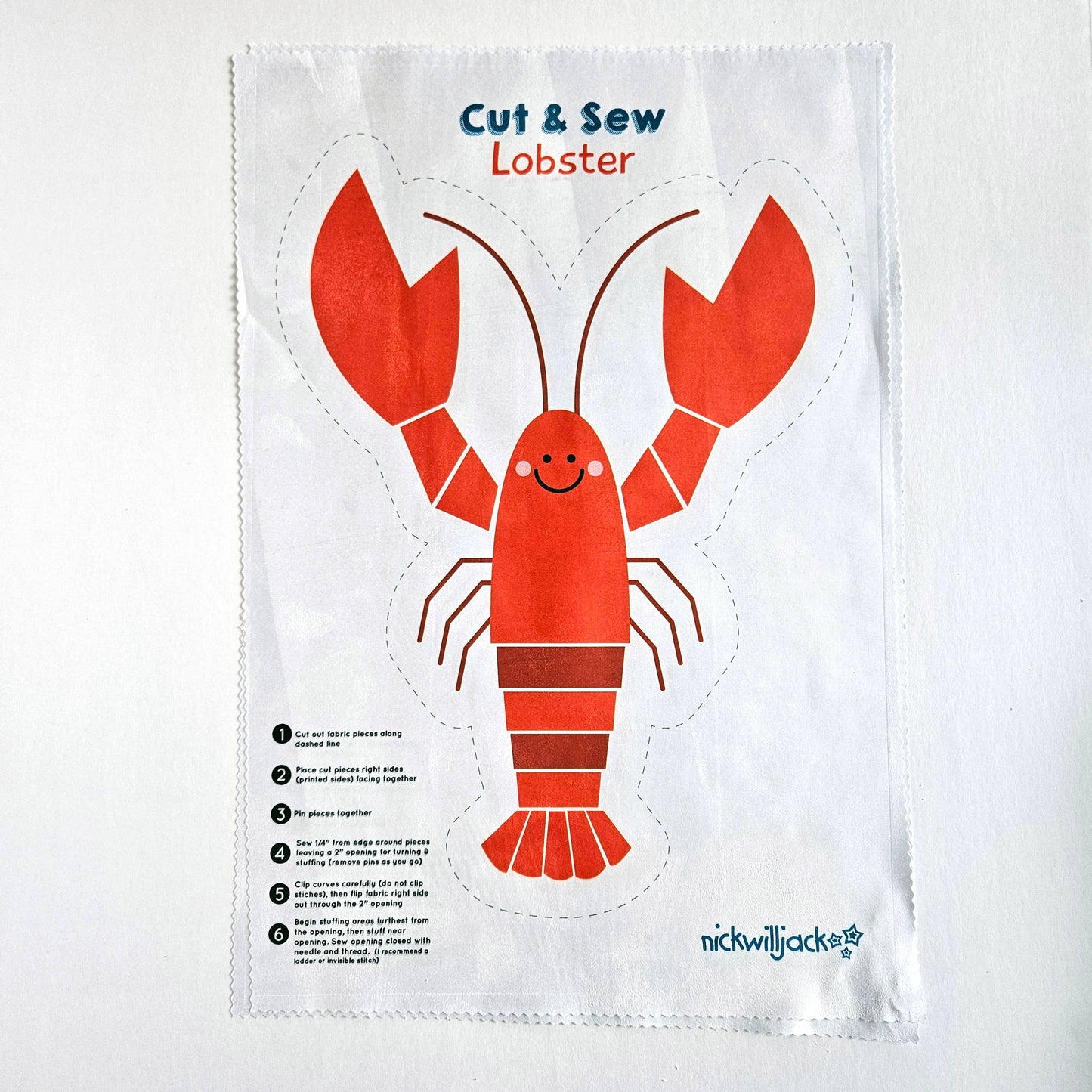 DIY Lobster Sewing Craft Kit: COMPLETE KIT