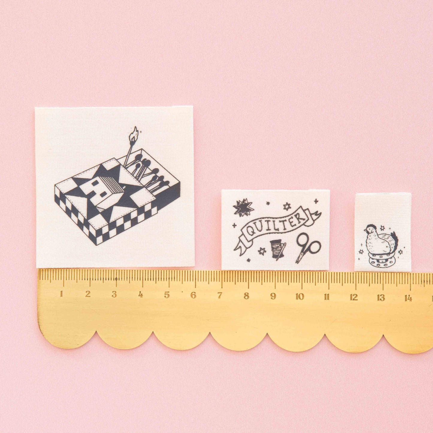 Toad and Sew Quilty Tattoo Woven Sewing Labels Multipack