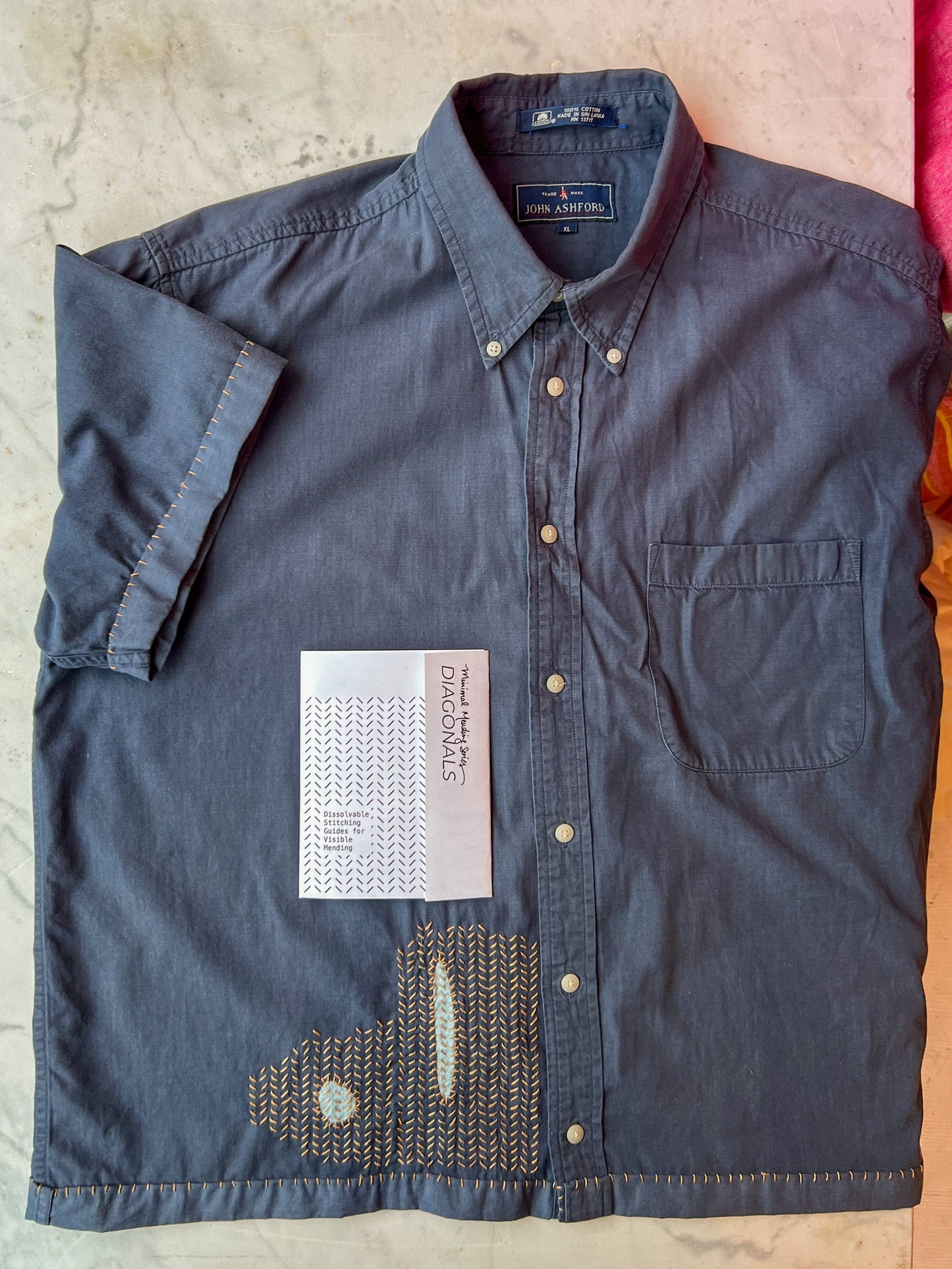 Diagonals - Minimal Mending + Embellishment Transfer