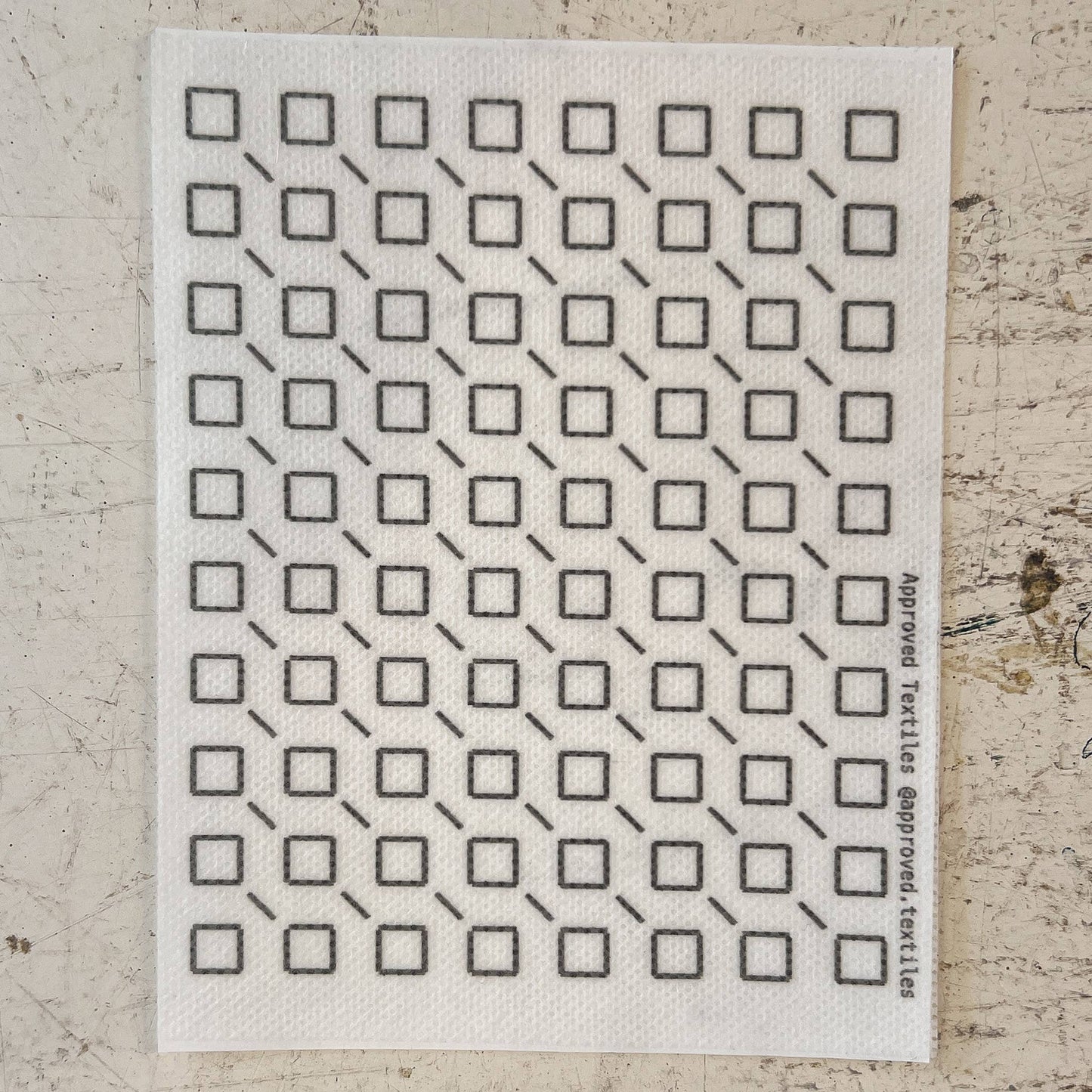 Little Squares - Minimal Mending + Embellishment Transfer