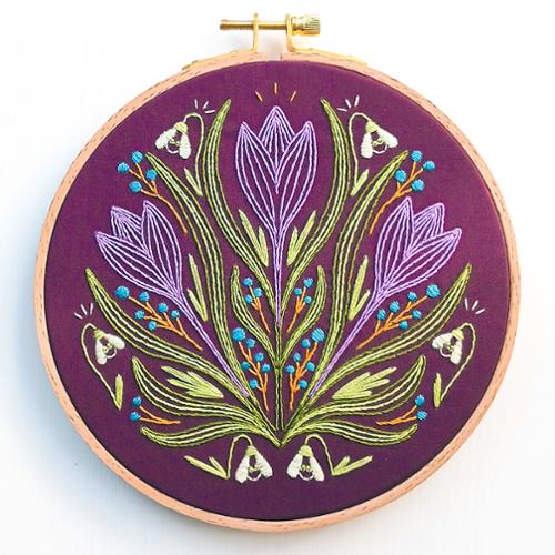Embroidery Kit: 6" Early Bloomer