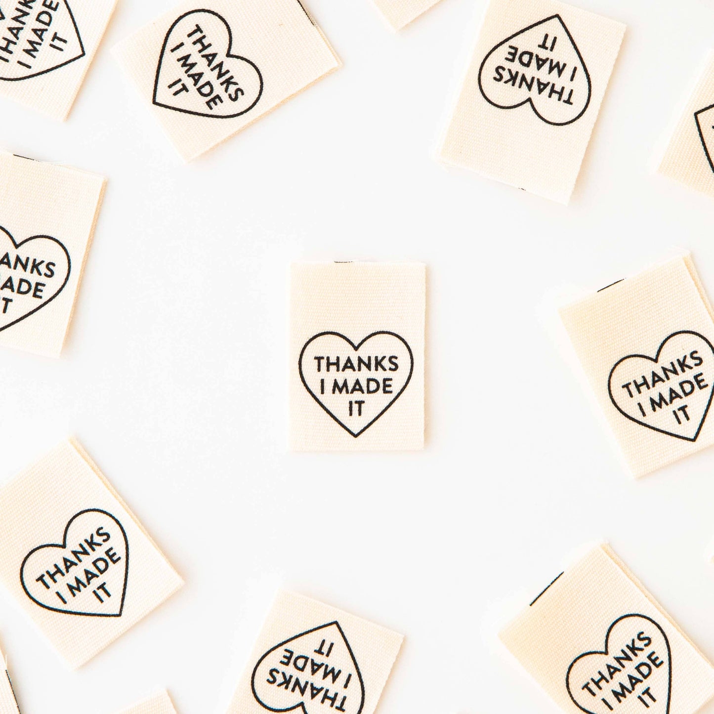 Thanks I Made It Heart Organic Cotton - Sewing Labels