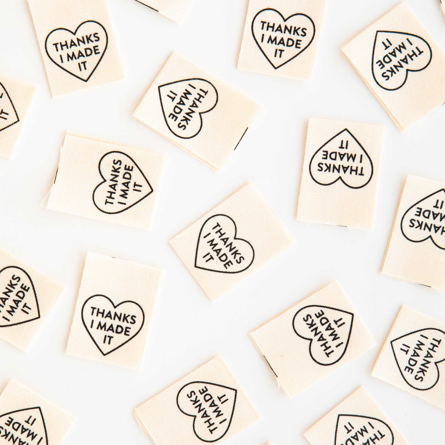 Thanks I Made It Heart Organic Cotton - Sewing Labels