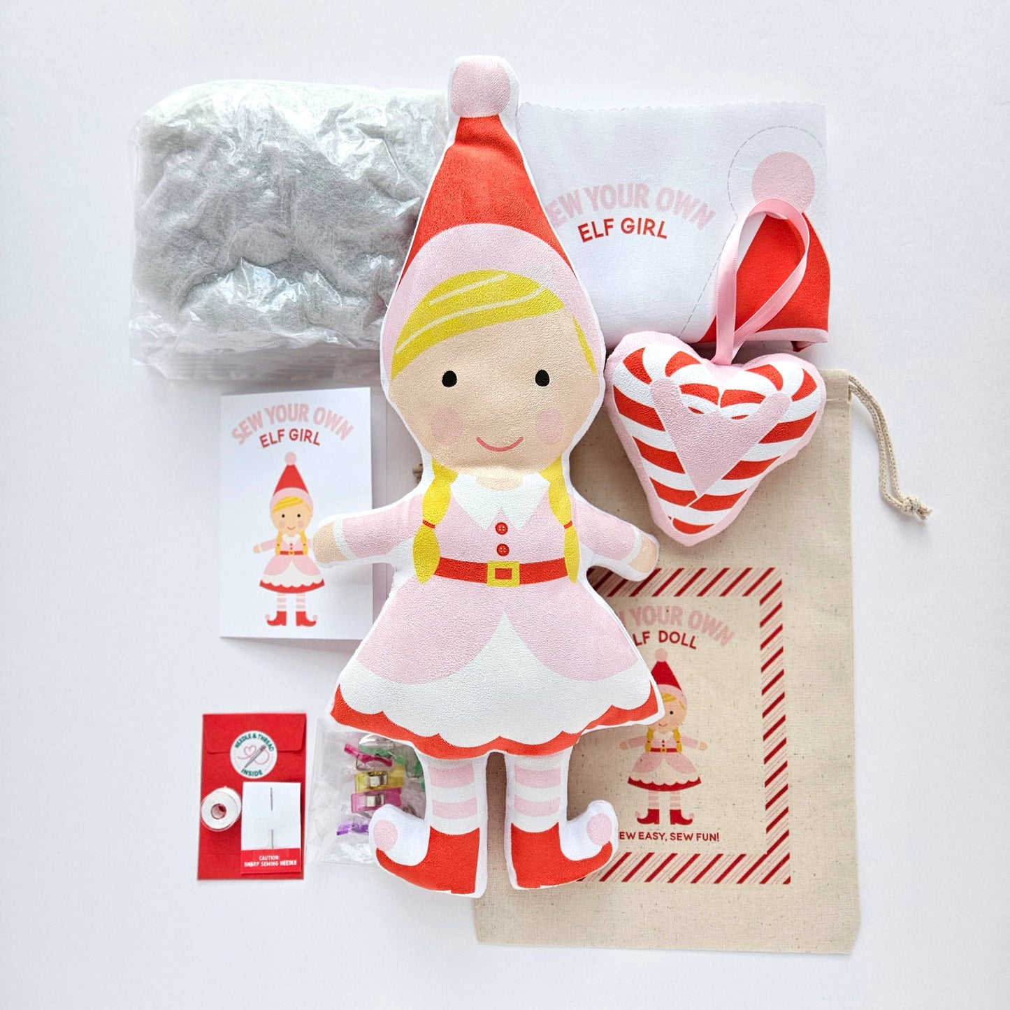 Custom Christmas Elf Doll Sewing Kit : Style 25