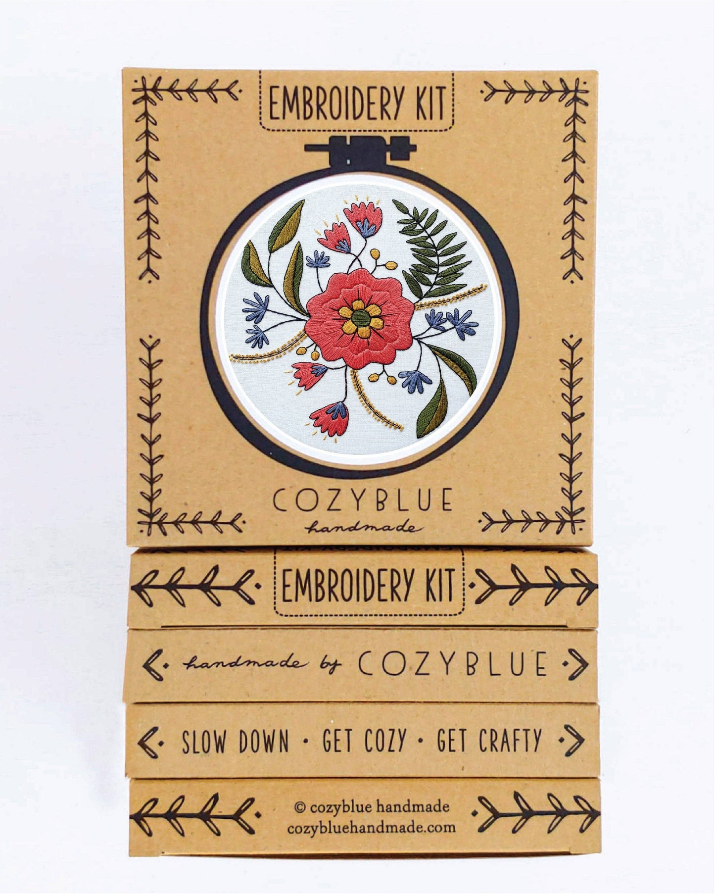 April flowers embroidery kit