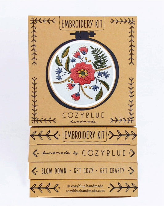 April flowers embroidery kit