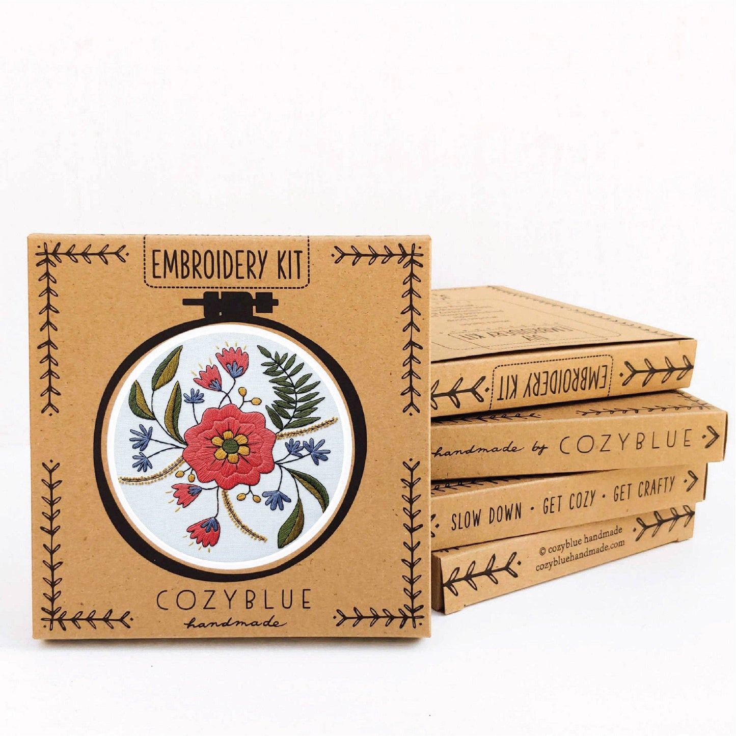 April flowers embroidery kit