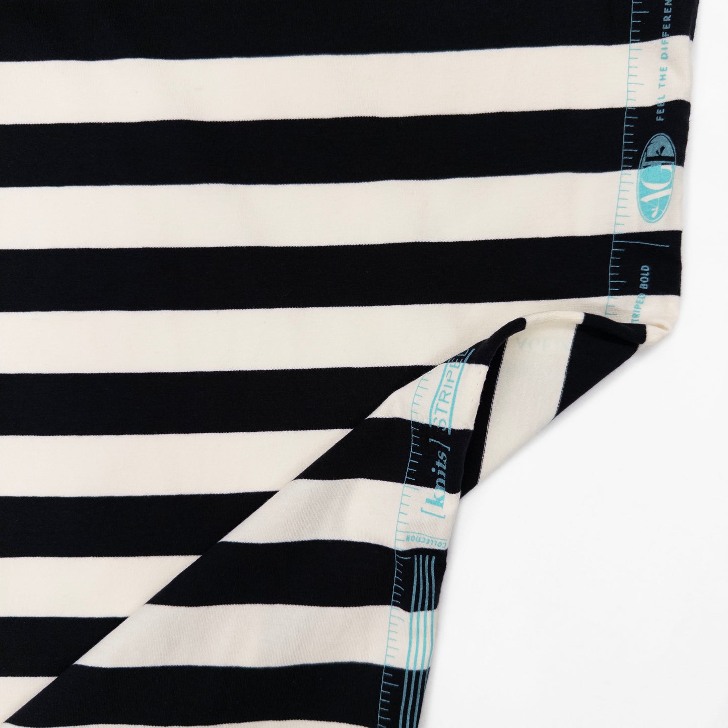 Jersey Knit - Wide Stripe in Black and White