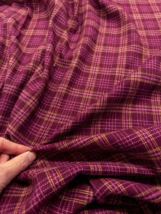 Flannel in Merlot Plaid