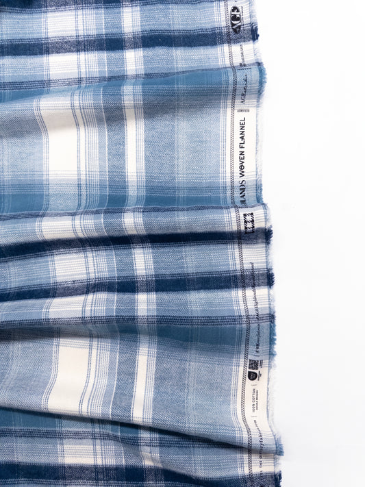 Twill Flannel in Prairie Plaid Earl Grey