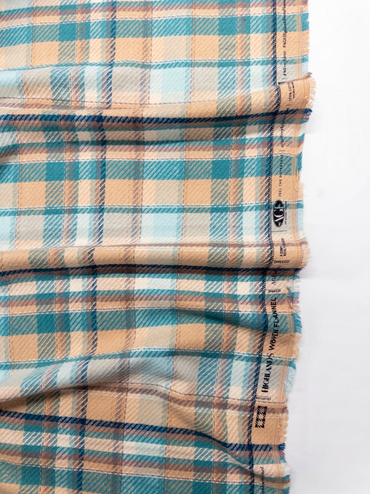 Twill Flannel in Royal Plaid Horizon